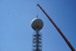 Kopule věžového vodojemu nad Vítkovem se vrací do čtyřicetimetrové výšky